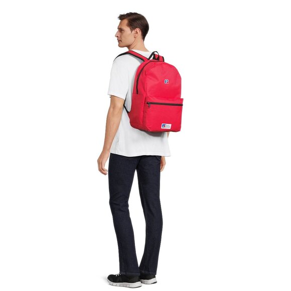 Russell Athletic Red Backpack With Front Pocket Padded Straps & Durable Zipper - Picture 7 of 7